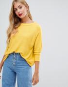 Jdy Mathison 3/4 Sleeve Sweater - Yellow