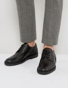 Selected Homme Royce Desert Leather Shoes In Black - Black