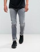 Diesel Tepphar Skinny Jeans 084hp Gray Wash - Gray