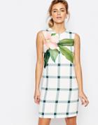Ted Baker Secret Trellis Check Tunic - White
