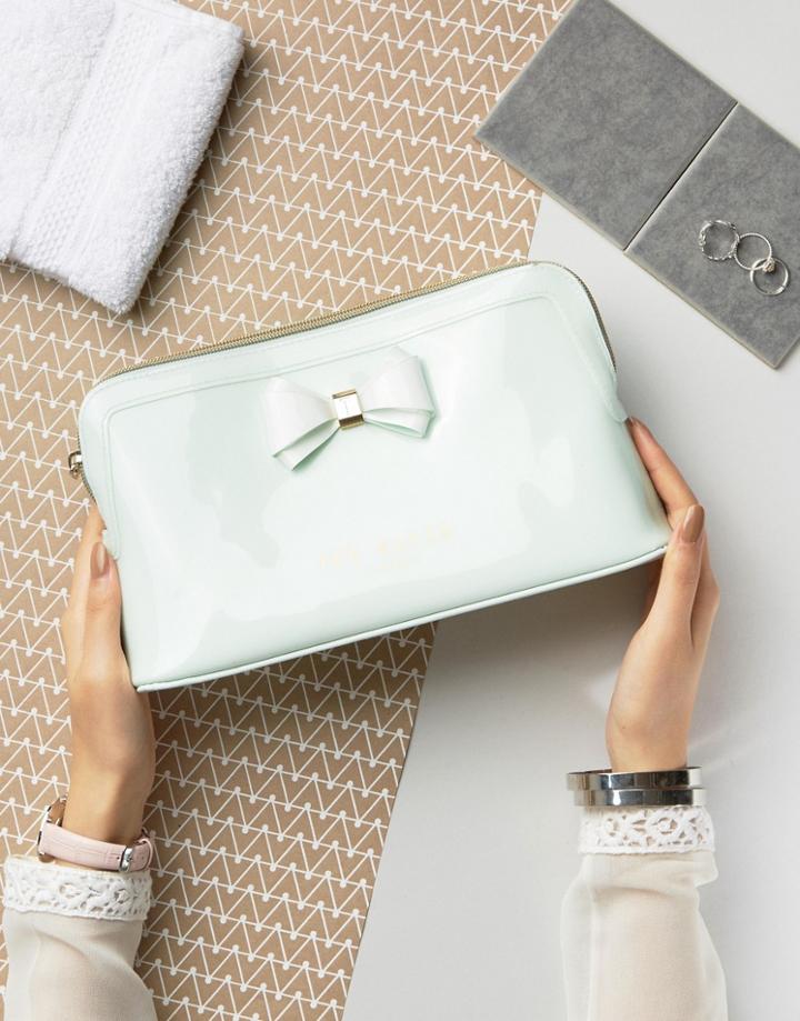 Ted Baker Curved Bow Large Toiletry Bag - Green