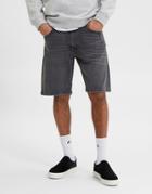 Selected Homme Organic Cotton Slim Fit Denim Shorts In Gray