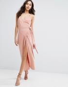 Wyldr Wrap Over Me Wrap Over Maxi Dress - Pink