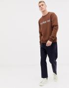 Tiger Of Sweden Jeans Regular Fit Chest Logo Sweater In Brown - Brown