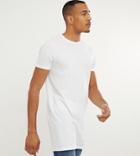 Asos Design Tall Super Longline T-shirt In White - White