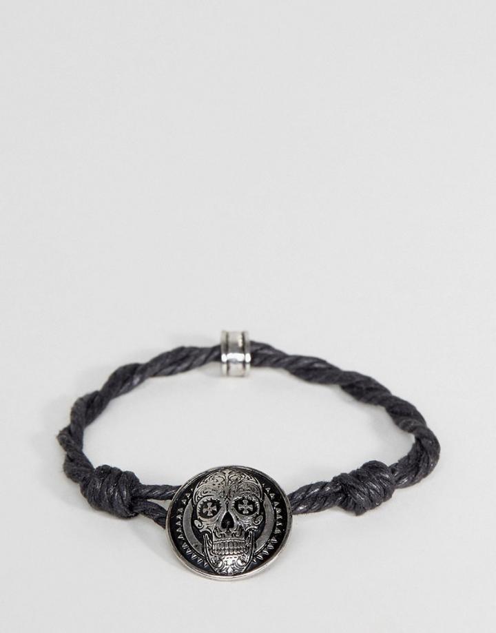 Icon Brand Pebble Cord Bracelet In Black - Black