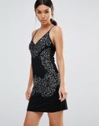 Boohoo Embellished Mini Cami Dress - Black