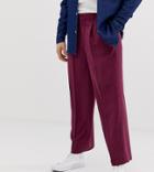 Noak Slim Fit Smart Pants In Textured Plum-purple