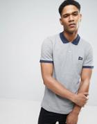 Jack & Jones Originals Polo Shirt With Contrast Collar - Gray