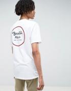 Brixton Wheeler T-shirt With Back Print - White