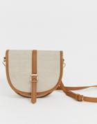 Yoki Contrast Saddle Bag - Tan