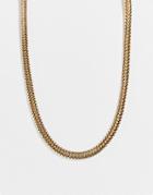 Designb London Flat Chunky Chain Necklace In Gold