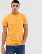 New Look Roll Sleeve T-shirt In Yellow - Yellow