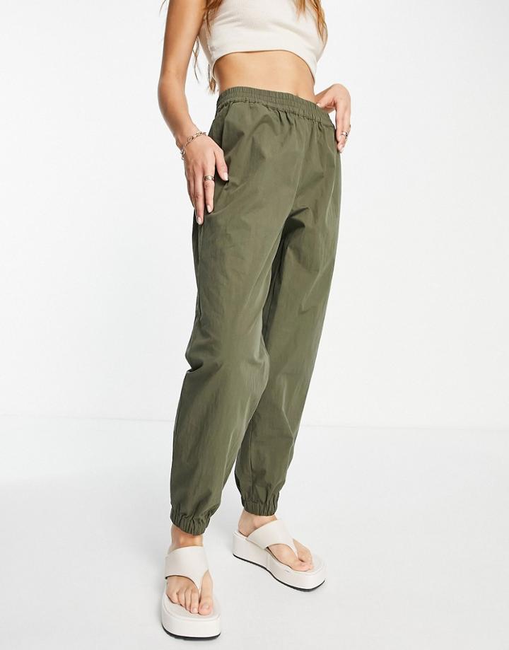 Pieces Sonni Slim Fit Sweatpants In Khaki-green