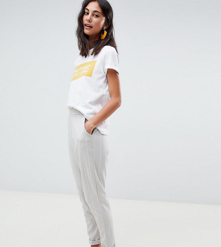 New Look Tall Stripe Pants - Gray