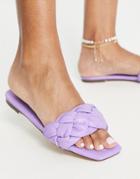 Urban Revivo Braided Slides In Lilac-purple