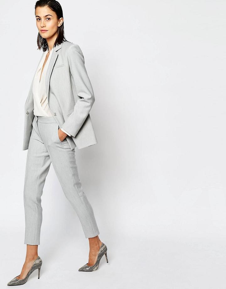 Warehouse Premium Slim Leg Pants - Gray