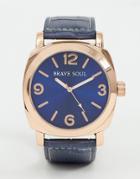 Brave Soul Mens Watch With Navy Strap And Dial - Blue