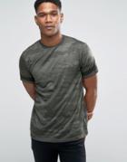 New Look Camo T-shirt With Sleeve Print In Gray - Gray