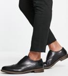 Red Tape Wide Fit Leather Brogues In Black