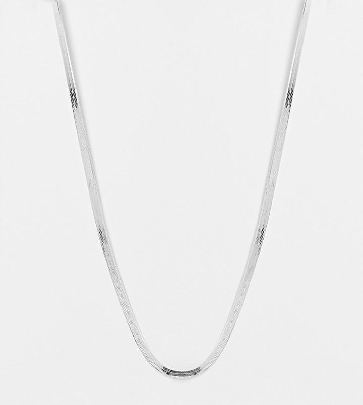 Lost Souls 3mm Flat Snake Chain Necklace In Sterling Silver