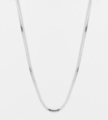 Lost Souls 3mm Flat Snake Chain Necklace In Sterling Silver