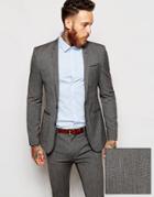 Asos Super Skinny Suit Jacket In Multi - Gray