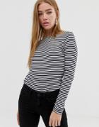 Noisy May Else Stripe Long Sleeve T-shirt - Multi