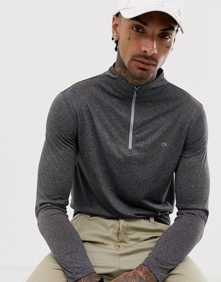 Calvin Klein Golf Harlem Half Zip In Gray