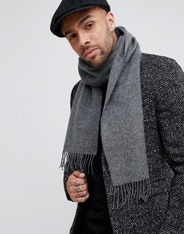 Glen Lossie Scarf In Wool - Gray
