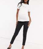 Missguided Maternity Over The Bump Vice Skinny Jean In Black