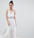 Boohoo Strappy Lace Insert Maxi Dress - Multi