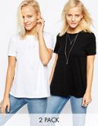 Asos Swing T-shirt 2 Pack Save 10%