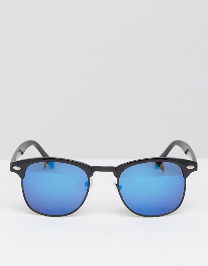 7x Retro Sunglasses With Revo Lenses - Black