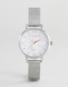 Olivia Burton Ob16am146 3d Bee Mesh Watch In Silver/rose Gold - Silver