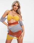 I Saw It First Layered Mini Dress In Colour Block-multi