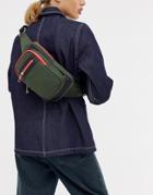 Asos Design Utility Zip Sling Bag - Green