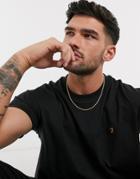 Farah Rowan Oversized Drop Shoulder T-shirt In Black
