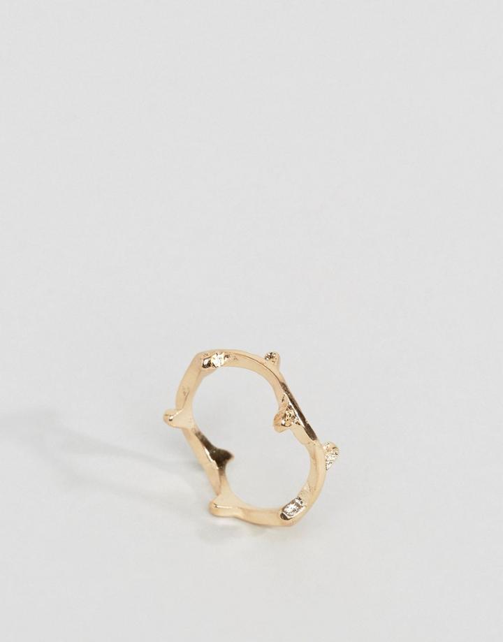 Asos Woven Leaf Ring - Gold