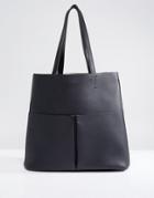 Claudia Canova Tote Bag With Front Pocket - Black