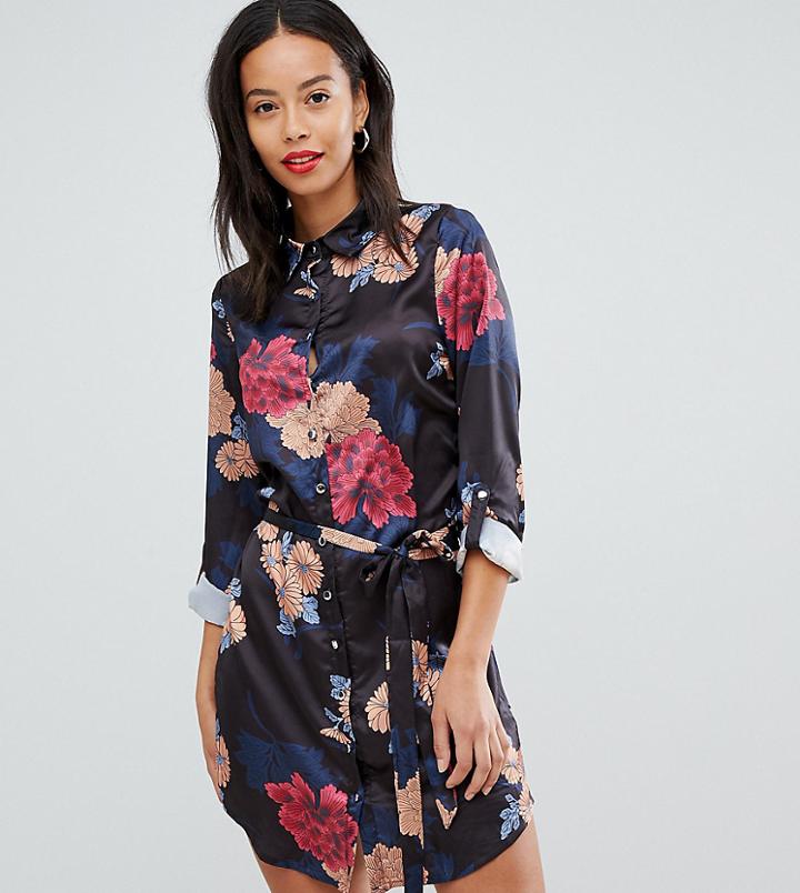 Parisian Tall Floral Print Shirt Dress-multi