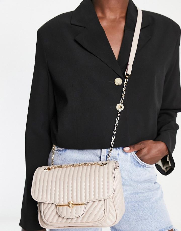 Topshop Chloe Knot Trophy Cross Body Bag In Camel-neutral