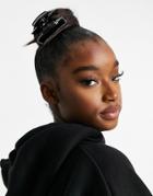 Asos Design Hair Clip Claw With Crystal-black