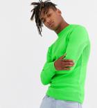 Collusion Muscle Sweater In Green