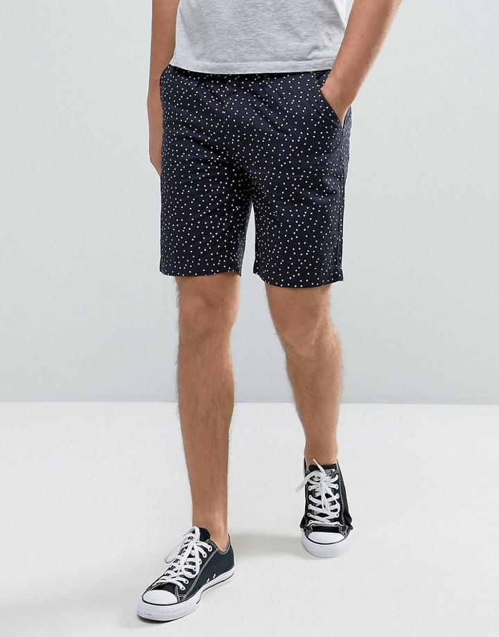 D-struct Polka Dot Shorts - Navy