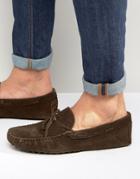 New Look Suede Driver Shoe In Brown - Brown