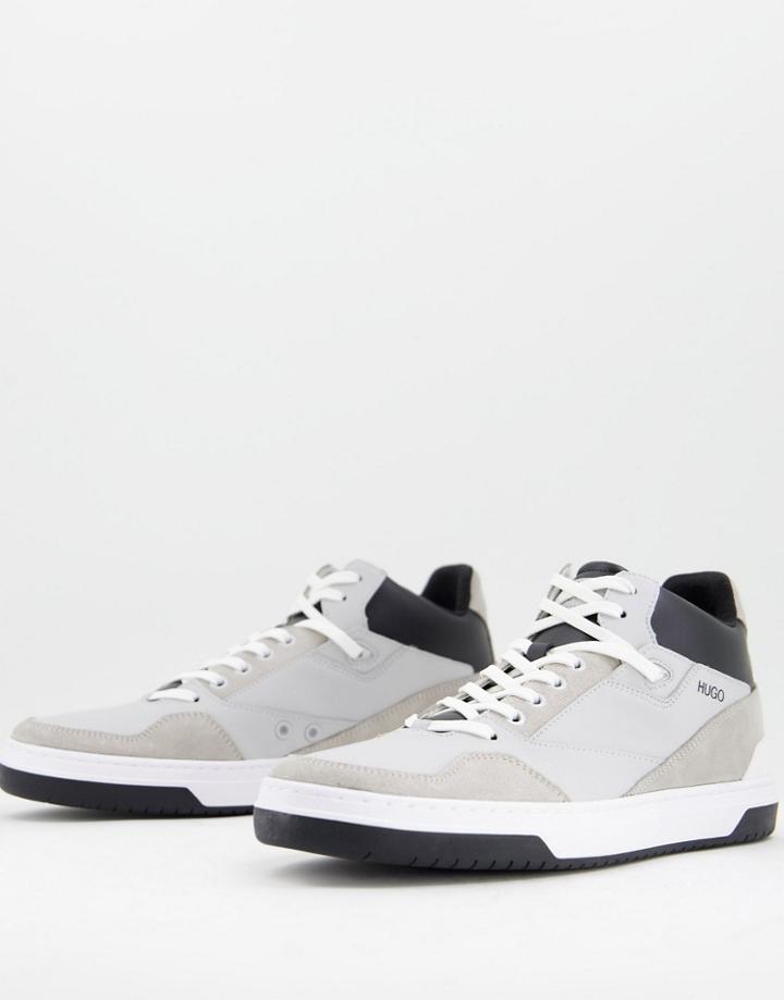 Hugo Switon High Top Sneakers In Gray
