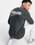 River Island Prolific T-shirt With Back Print In Gray-grey