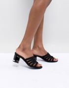 Call It Spring Etoclya Black Heeled Mules - Black