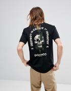 Dc Shoes T-shirt With Skull Back Print - Black
